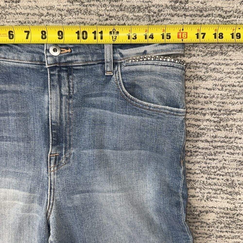 NWT Jonathan SIMKHAI Amelia Straight Leg Denim Jeans Size 31 Embellished - Picture 8 of 15